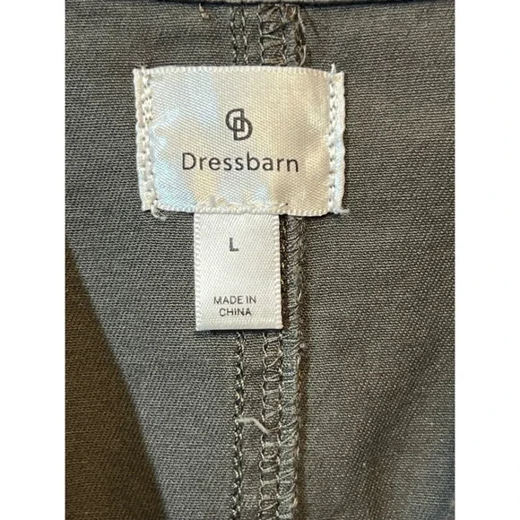 Dressbarn Utility Jacket Military Style Button Front Olive Green Size L - Picture 3 of 10